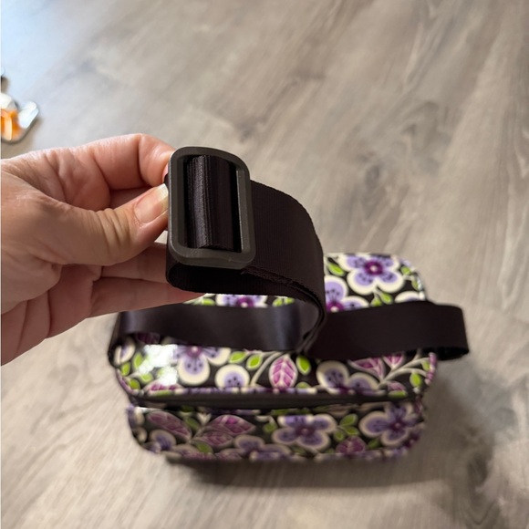 Vera Bradley Black and Purple Floral Cooler Bag - Picture 4 of 4
